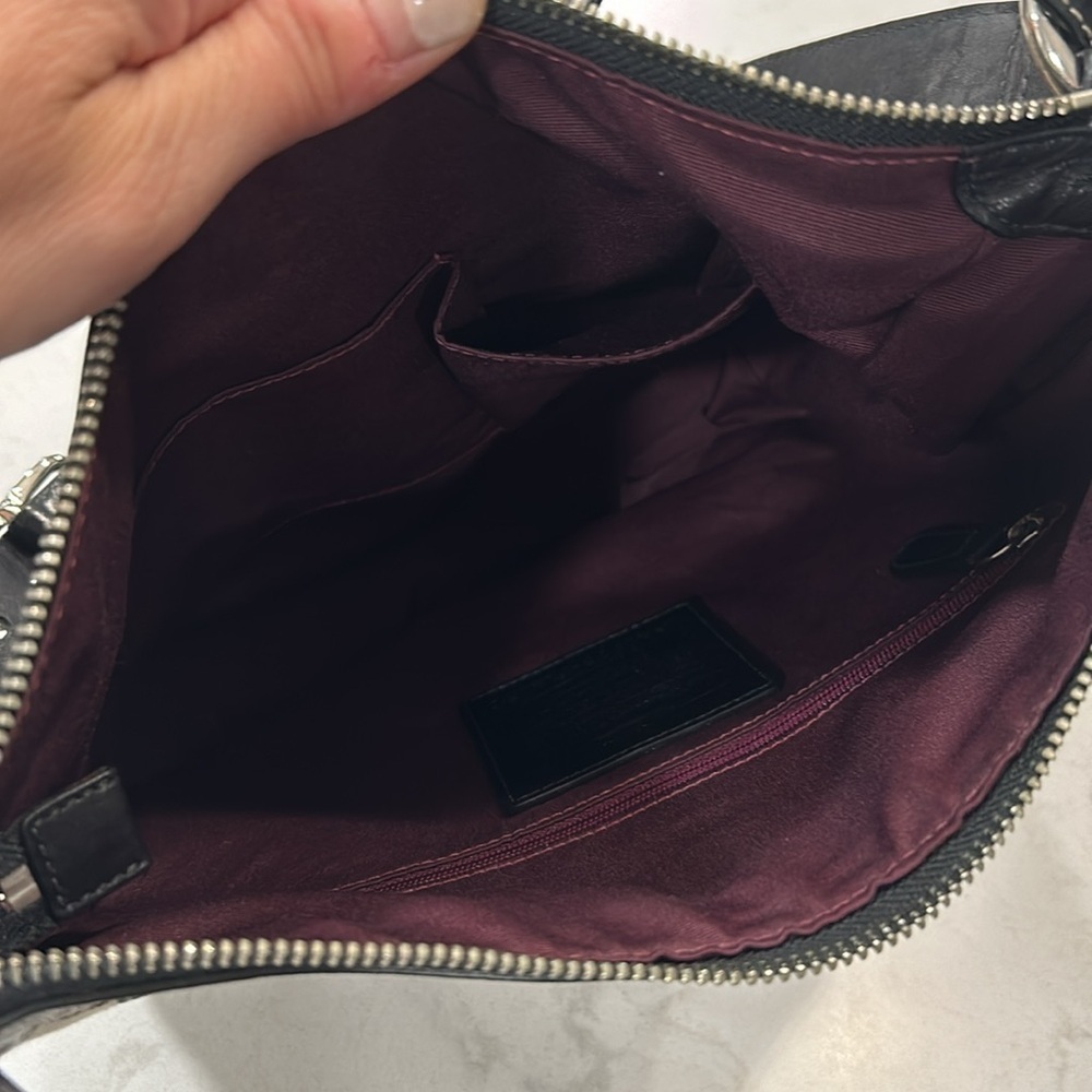 COACH F14036 Chelsea Canvas & Leather Horse & Carriage Shoulder Bag - Picture 8 of 14